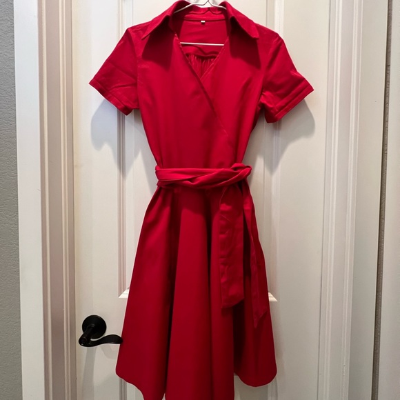 None Dresses & Skirts - Rockabilly Red 💋 Retro Pinup Swing Dress 👠